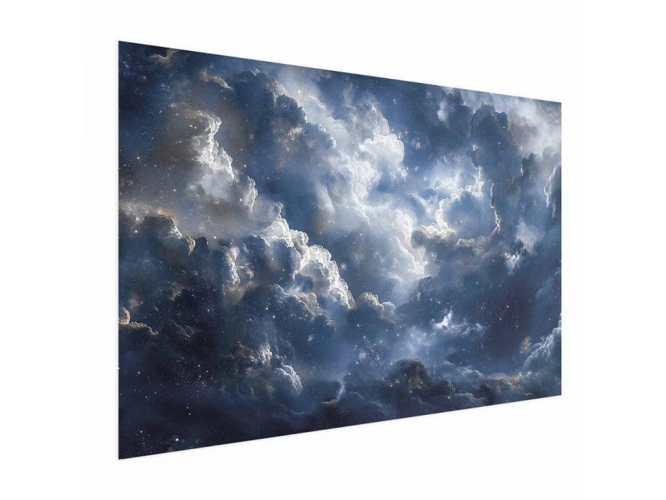 Poster - Astronomical Wonders: Clouds and Stars in Harmonious Union