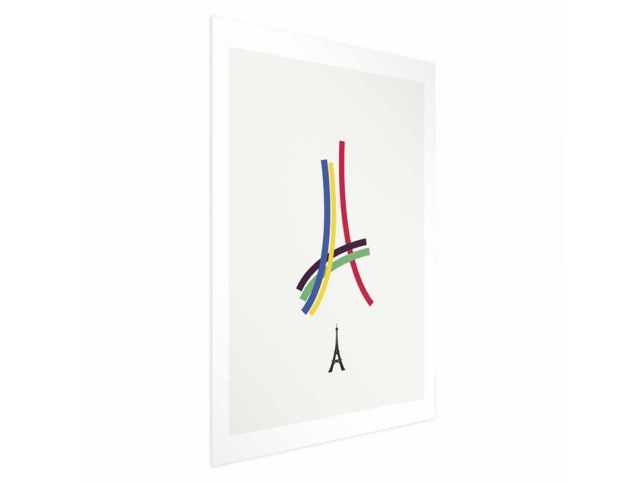 Poster - Eiffel Tower - Colored Graphic - Abstraction