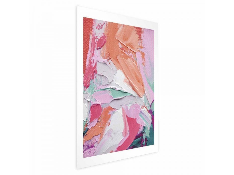 Poster - Pink Palette - vibrant shades of pink, orange, and green on canvas