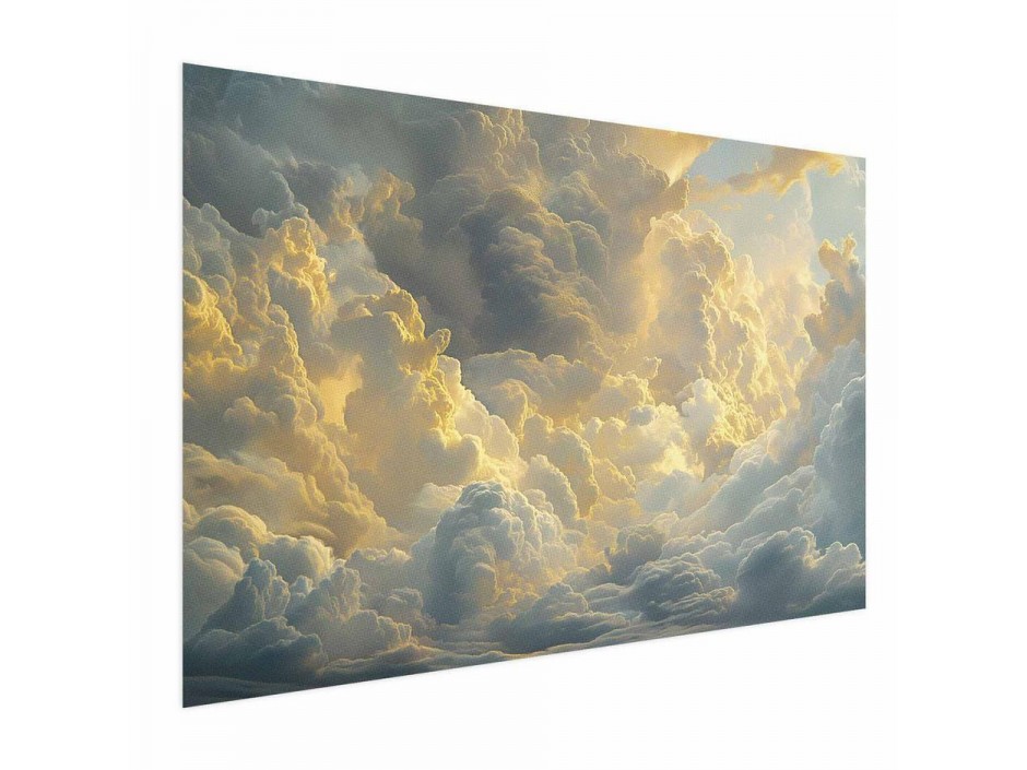 Poster - Last Breath of the Day: Clouds Illuminated by Evening Glow