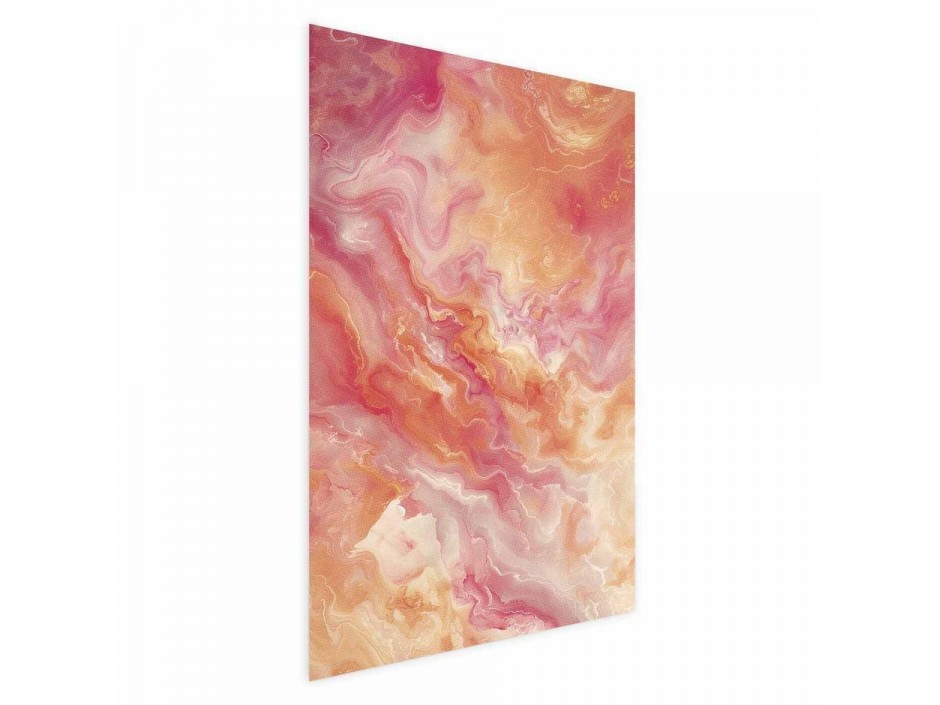 Poster - Fiery Colors - dynamic shapes in fire and pink tones