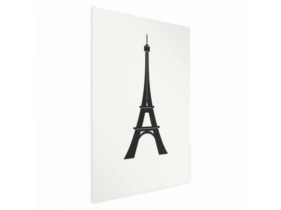 Poster - Eiffel Tower Simple Black-and-White Graphic