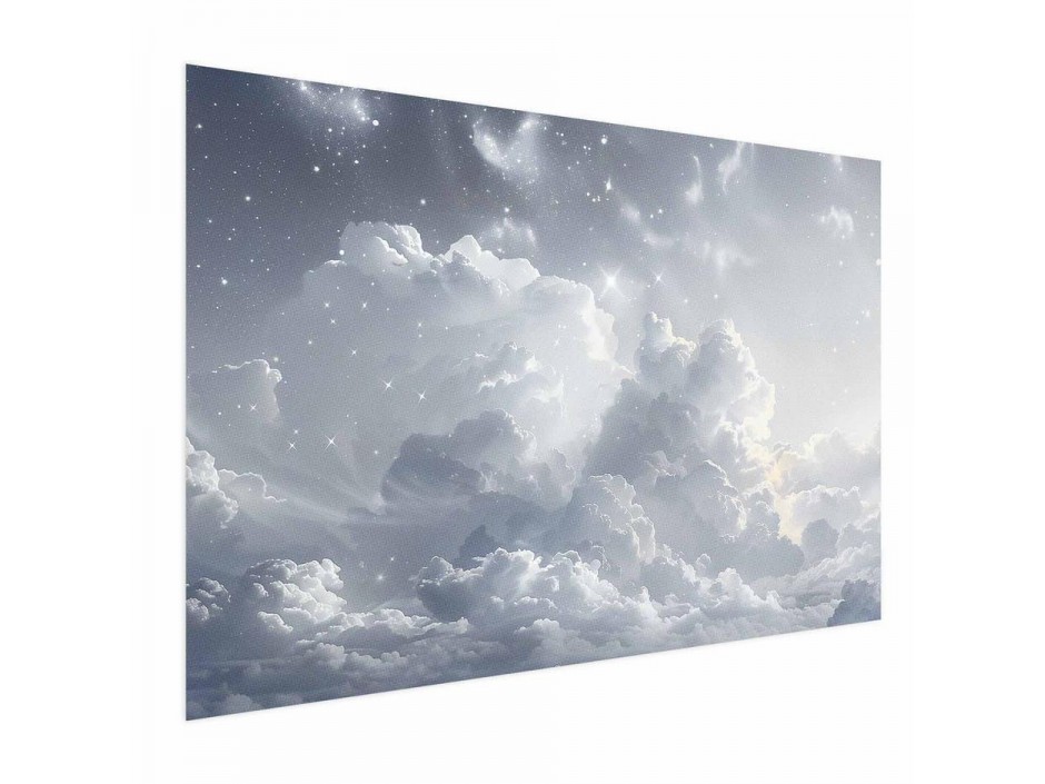 Poster - Astral Calm: Stars Scattered Over Delicate Clouds