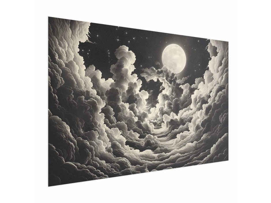 Poster - Moon and Stars Singing Among the Great Clouds