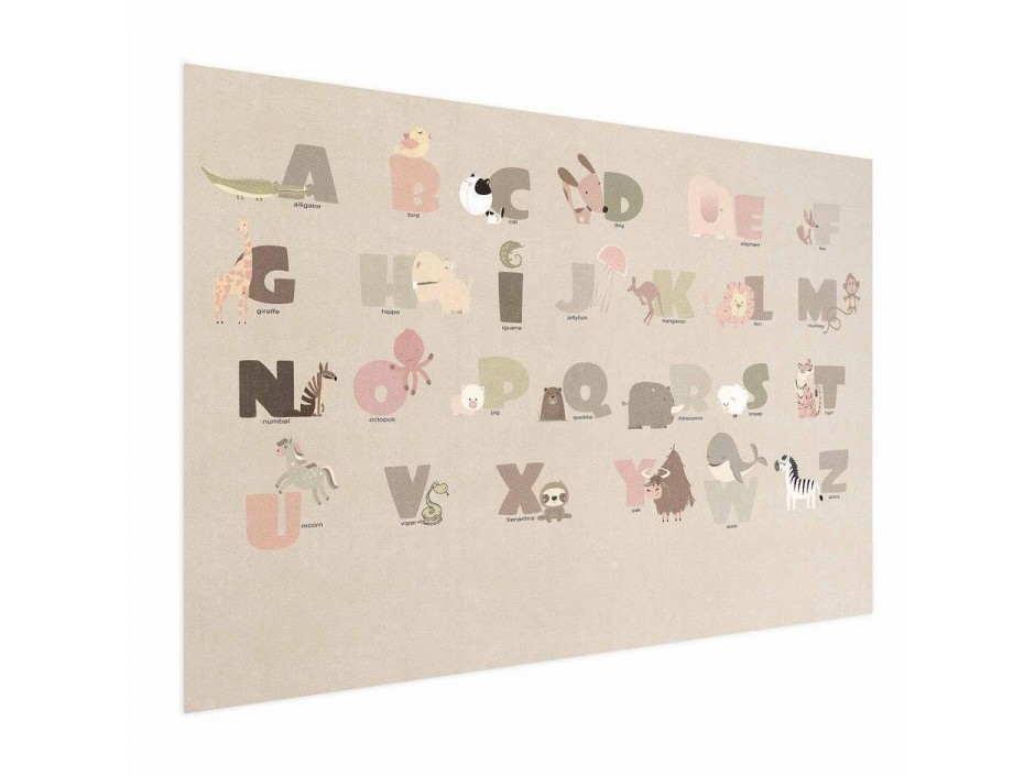 Poster - Beige Alphabet