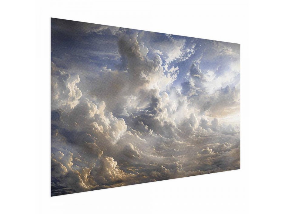 Poster - Golden Reflections on Clouds Announcing Dusk