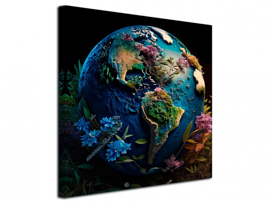 Tableau déco toile Terre Florissante