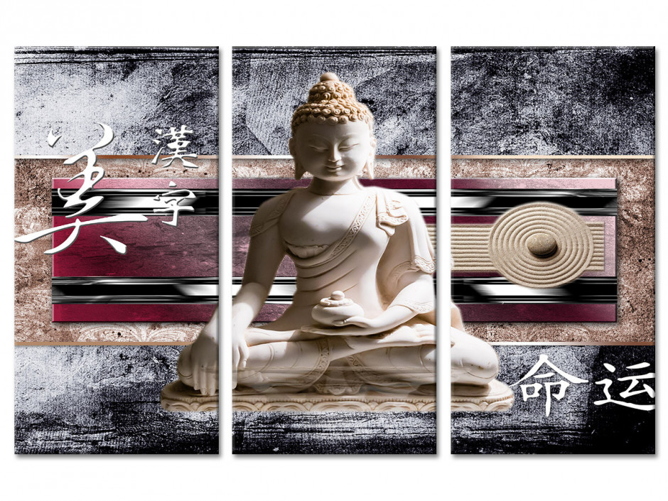 Décoration murale zen déco bouddha - Tableau triptyque Declina
